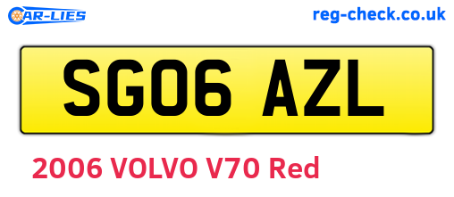 SG06AZL are the vehicle registration plates.