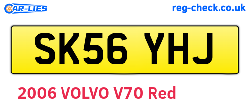 SK56YHJ are the vehicle registration plates.