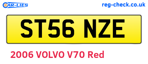 ST56NZE are the vehicle registration plates.