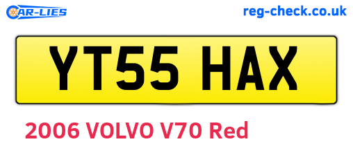 YT55HAX are the vehicle registration plates.