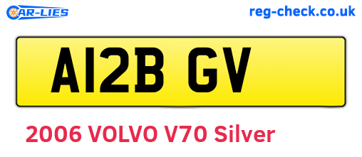 A12BGV are the vehicle registration plates.