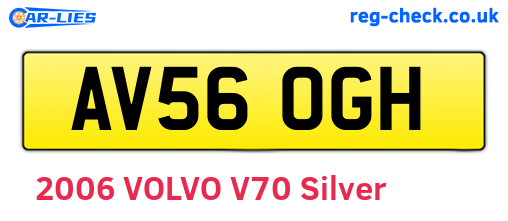 AV56OGH are the vehicle registration plates.
