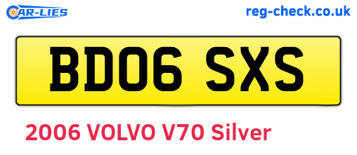 BD06SXS are the vehicle registration plates.