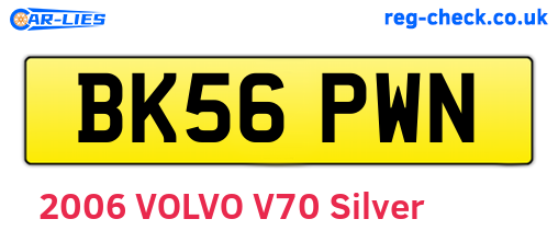 BK56PWN are the vehicle registration plates.