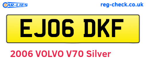 EJ06DKF are the vehicle registration plates.