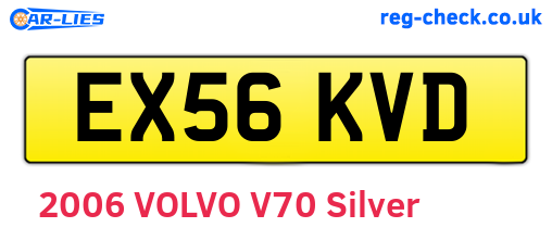 EX56KVD are the vehicle registration plates.