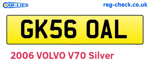 GK56OAL are the vehicle registration plates.