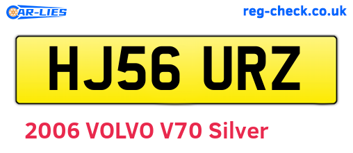HJ56URZ are the vehicle registration plates.