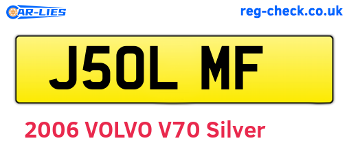J50LMF are the vehicle registration plates.