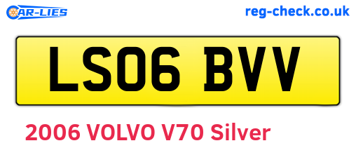 LS06BVV are the vehicle registration plates.