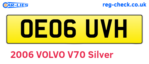 OE06UVH are the vehicle registration plates.