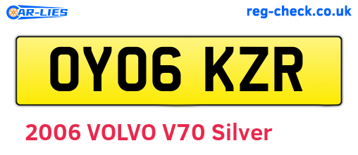 OY06KZR are the vehicle registration plates.