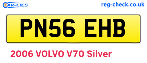 PN56EHB are the vehicle registration plates.