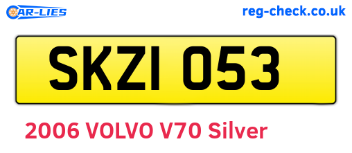 SKZ1053 are the vehicle registration plates.