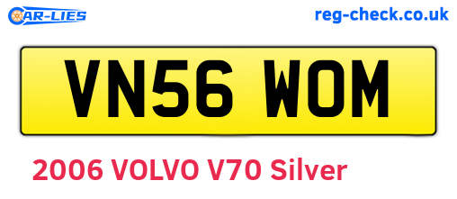VN56WOM are the vehicle registration plates.
