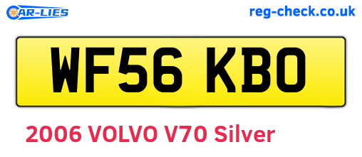 WF56KBO are the vehicle registration plates.