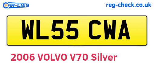 WL55CWA are the vehicle registration plates.