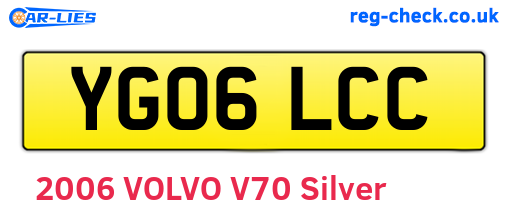 YG06LCC are the vehicle registration plates.