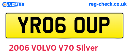 YR06OUP are the vehicle registration plates.