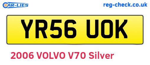 YR56UOK are the vehicle registration plates.
