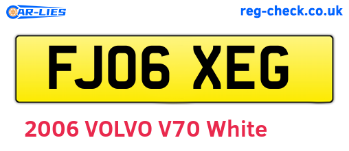 FJ06XEG are the vehicle registration plates.