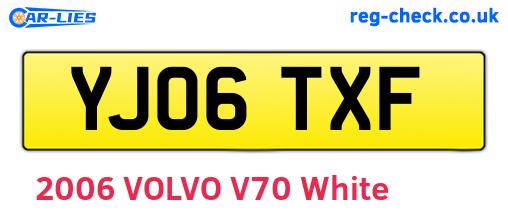 YJ06TXF are the vehicle registration plates.