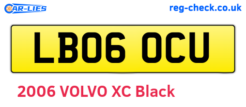 LB06OCU are the vehicle registration plates.