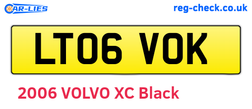 LT06VOK are the vehicle registration plates.