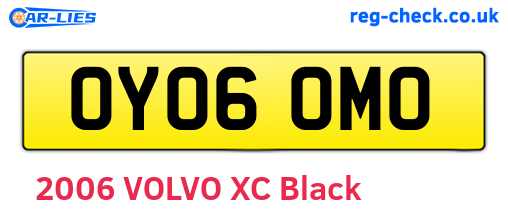 OY06OMO are the vehicle registration plates.