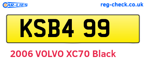 KSB499 are the vehicle registration plates.