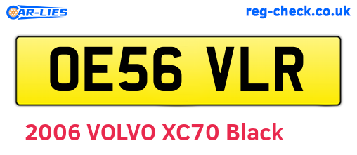 OE56VLR are the vehicle registration plates.