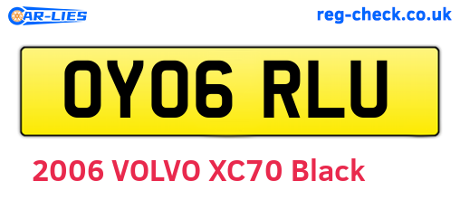 OY06RLU are the vehicle registration plates.