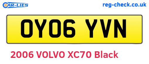 OY06YVN are the vehicle registration plates.