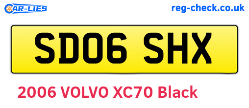 SD06SHX are the vehicle registration plates.