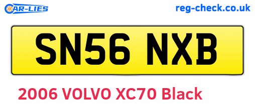 SN56NXB are the vehicle registration plates.