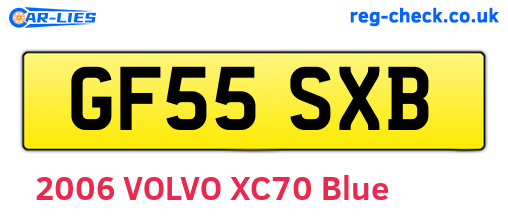 GF55SXB are the vehicle registration plates.