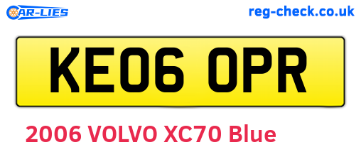KE06OPR are the vehicle registration plates.