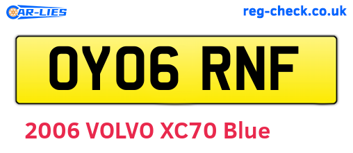 OY06RNF are the vehicle registration plates.