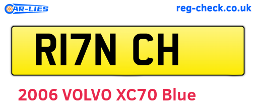 R17NCH are the vehicle registration plates.