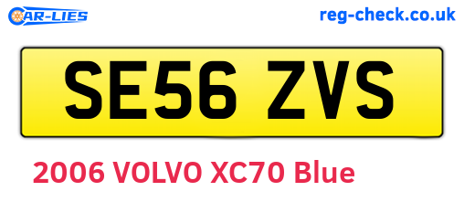 SE56ZVS are the vehicle registration plates.