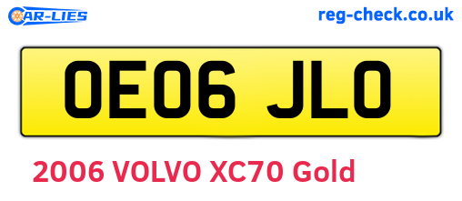 OE06JLO are the vehicle registration plates.