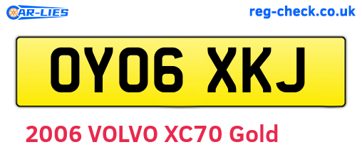 OY06XKJ are the vehicle registration plates.