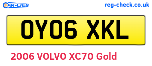OY06XKL are the vehicle registration plates.