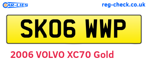 SK06WWP are the vehicle registration plates.