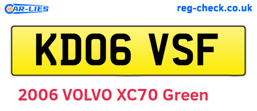 KD06VSF are the vehicle registration plates.
