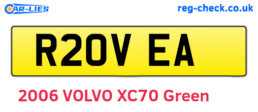 R20VEA are the vehicle registration plates.