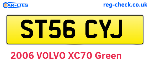 ST56CYJ are the vehicle registration plates.