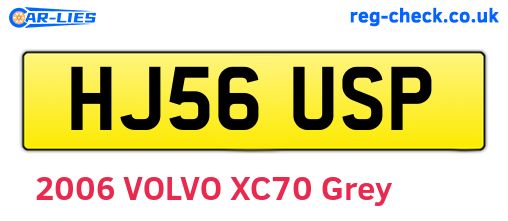 HJ56USP are the vehicle registration plates.