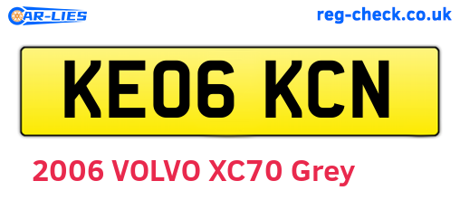 KE06KCN are the vehicle registration plates.