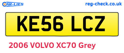 KE56LCZ are the vehicle registration plates.